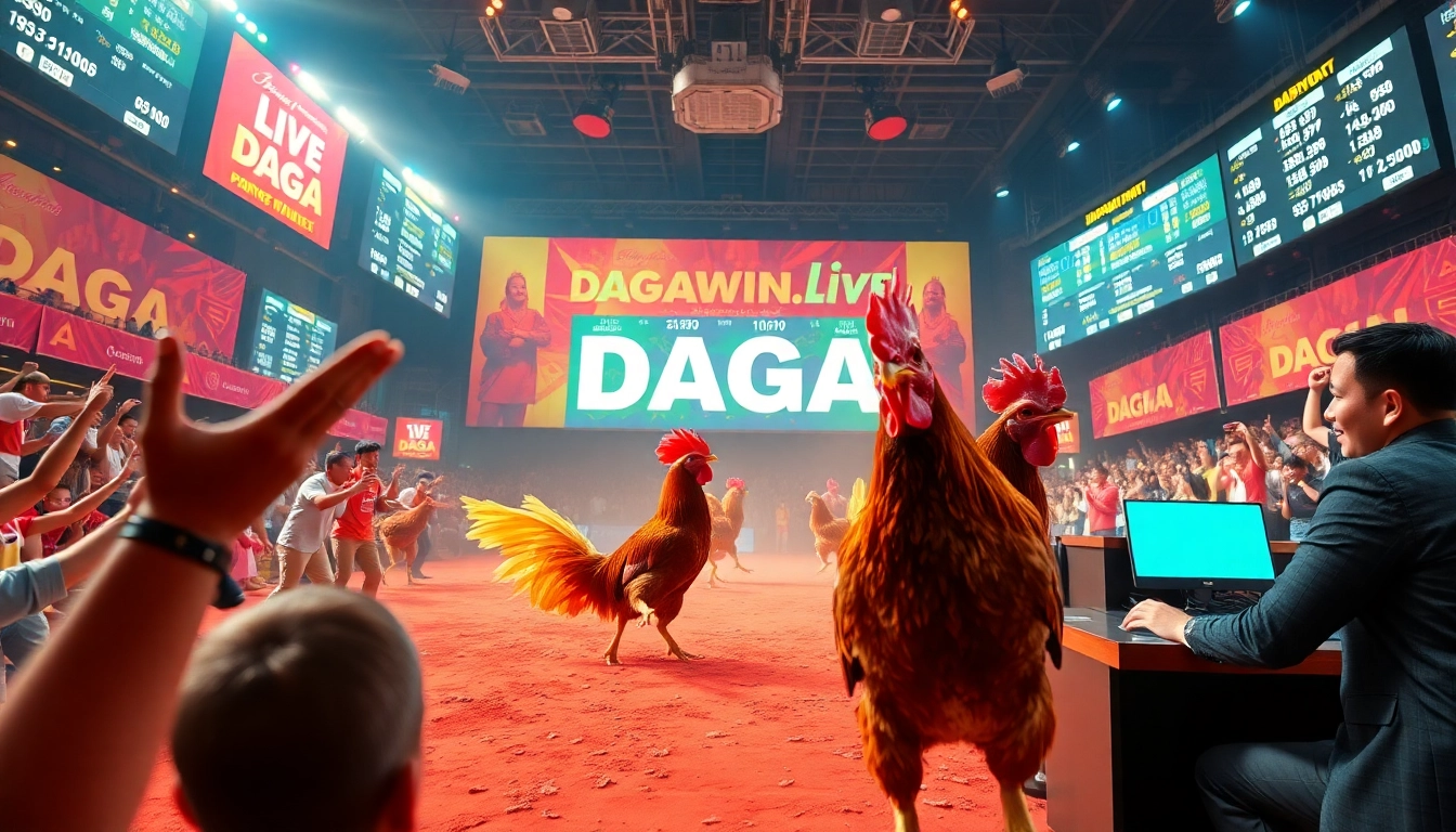 DAGA live cockfighting event displaying vibrant energy and excitement at dagawin.live.
